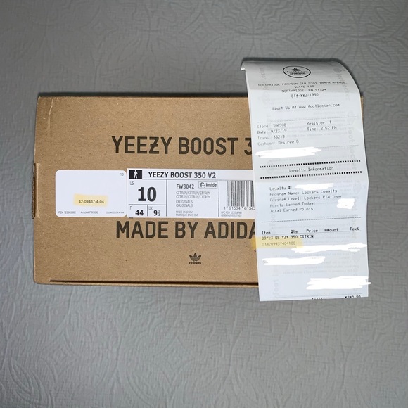 SOLD!Adidas YEEZY Boost 350 V2 Citrin - Picture 6 of 6